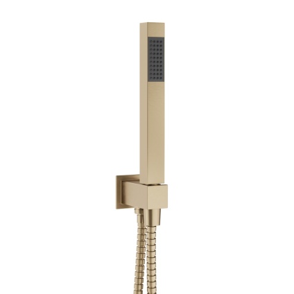 Product cut out image of Crosswater Square Brushed Brass Designer Shower Kit Package SK962F